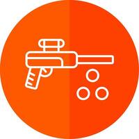 Paintbal Line Red Circle Icon vector