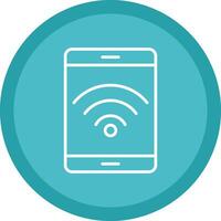 Wifi Line Multi Circle Icon vector