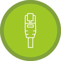 Ethernet Line Multi Circle Icon vector
