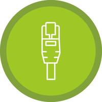 Ethernet Line Multi Circle Icon vector