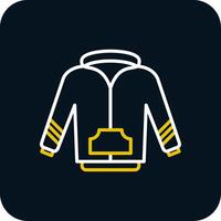 Hoodie Line Red Circle Icon vector