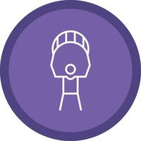 Skydiving Line Multi Circle Icon vector