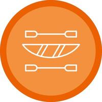 Kayak Line Multi Circle Icon vector