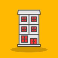 Appartment Filled Shadow Icon vector