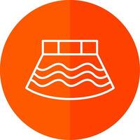 Skirt Line Red Circle Icon vector