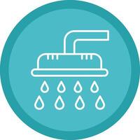 Shower Line Multi Circle Icon vector