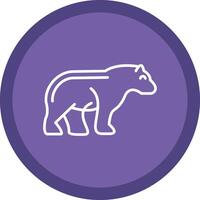 Bear Line Multi Circle Icon vector