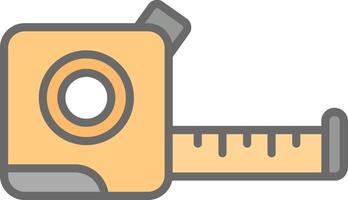 Tape Measure Line Filled Light Icon vector