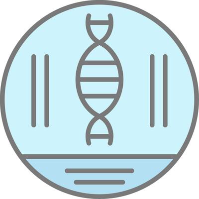 Dna Strand Line Filled Light Icon