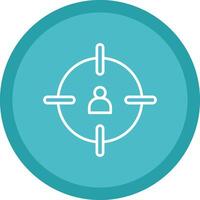 Headshot Line Multi Circle Icon vector