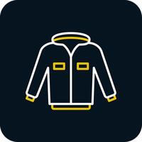 Jacket Line Red Circle Icon vector