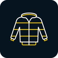 Jacket Line Red Circle Icon vector