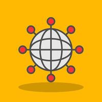 Internet Filled Shadow Icon vector