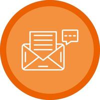 Envelope Line Multi Circle Icon vector