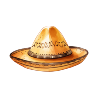 fatto a mano cannuccia sombrero con largo orlo png