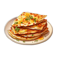 Quesadilla with Melted Cheese Stretching png