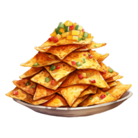 Overflowing with Crunchy Tortilla Chips png