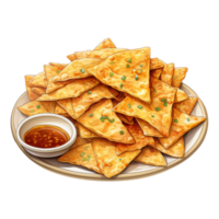 Overflowing with Crunchy Tortilla Chips png