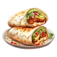 burrito exibição pronto para devorando png