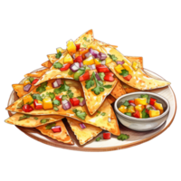 Overflowing with Crunchy Tortilla Chips png