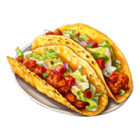 Delicious Ground Beef Taco in Soft Corn Tortilla png