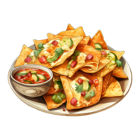 overlopend met knapperig tortilla chips png