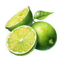 une Frais citron vert coin garnir png