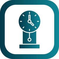 Clock Glyph Gradient Corner Icon vector