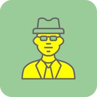 Man Glyph Gradient Corner Icon vector