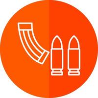 Ammunition Line Red Circle Icon vector