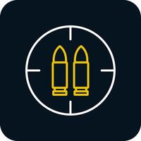 Ammo Line Red Circle Icon vector