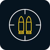 Ammo Line Red Circle Icon vector