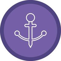 Anchor Line Multi Circle Icon vector