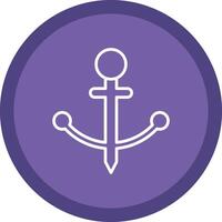 Anchor Line Multi Circle Icon vector