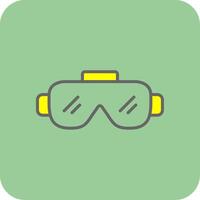 Goggles Glyph Gradient Corner Icon vector