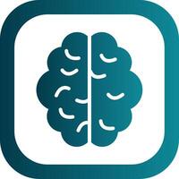 Brain Glyph Gradient Corner Icon vector