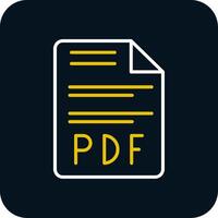 Pdf Line Red Circle Icon vector