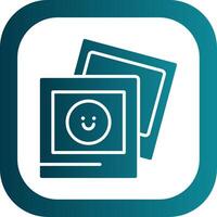 Photograph Glyph Gradient Corner Icon vector