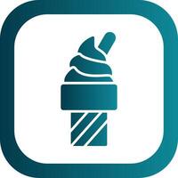 Ice Cream Glyph Gradient Corner Icon vector