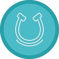 Horseshoe Line Multi Circle Icon vector
