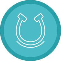 Horseshoe Line Multi Circle Icon vector