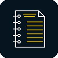 Note Page Line Red Circle Icon vector