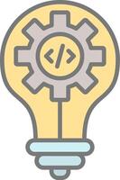 Idea Line Filled Light Icon vector