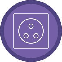 Wall Plug Line Multi Circle Icon vector