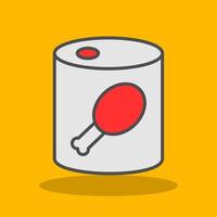 Canned Food Filled Shadow Icon vector