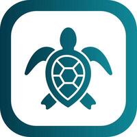 Sea Turtle Glyph Gradient Corner Icon vector