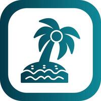 Palm Tree Glyph Gradient Corner Icon vector