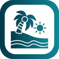 Beach Glyph Gradient Corner Icon vector