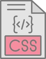 Css Line Filled Light Icon vector