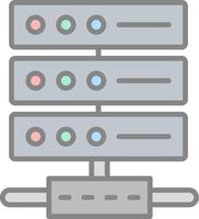 Server Line Filled Light Icon vector